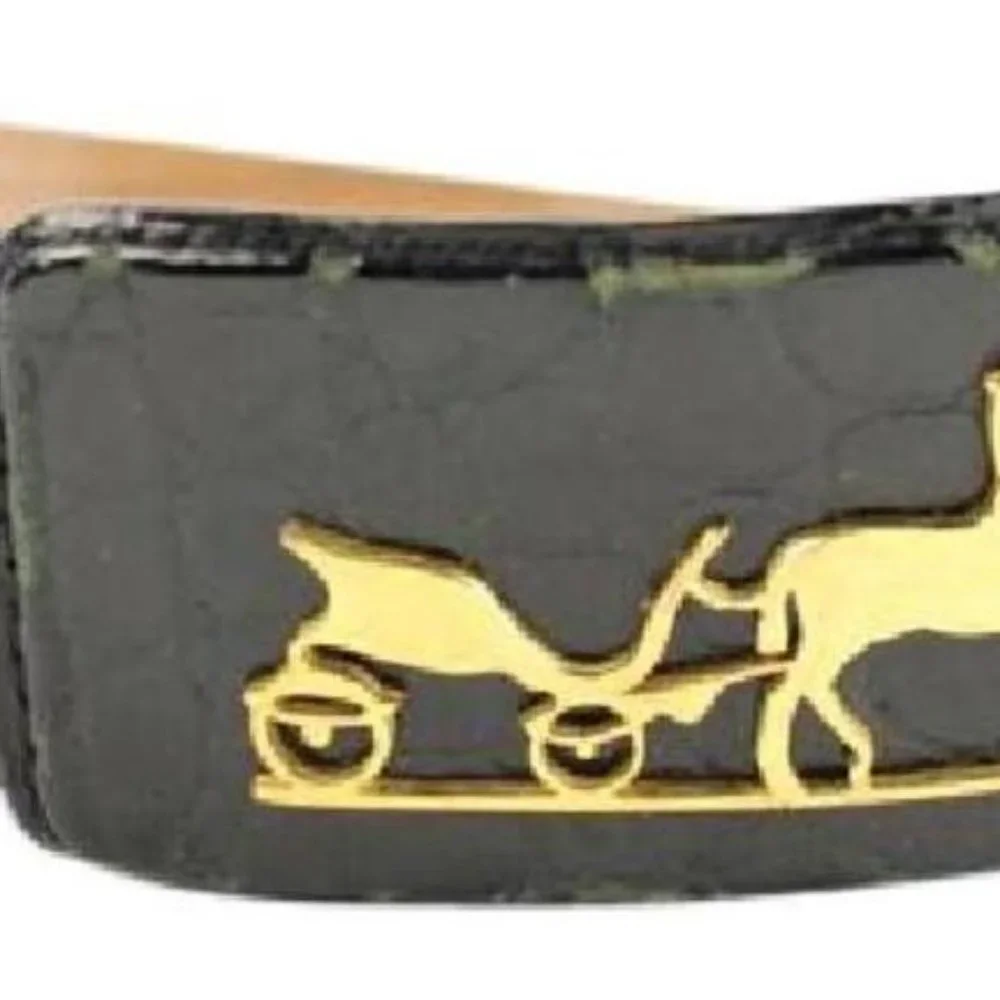 Hermès Crocodile Carriage Belt Black 106HERA823